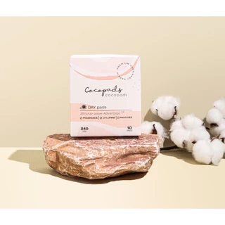 Cocopads โคโค่แพดซ์ ผ้าอนามัย แบบกลางวัน 24ซม. Sanitary Pad Day 24cm (10pcs)