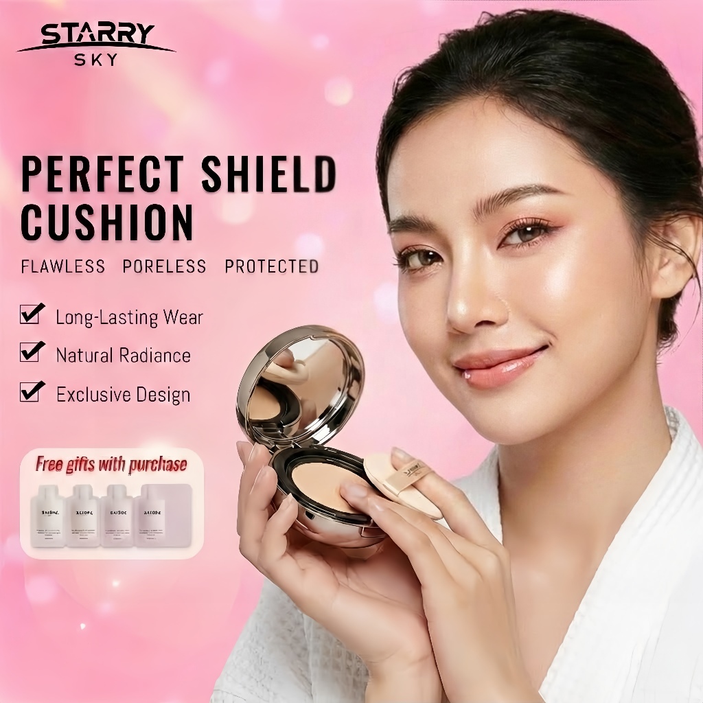 คุชชั่นกันแดด StarrySky  Shield Glowing Egg Cushion ควบคุมความมัน กันน้ำ ติดทนนาน บางเบา ปกปิดผิว