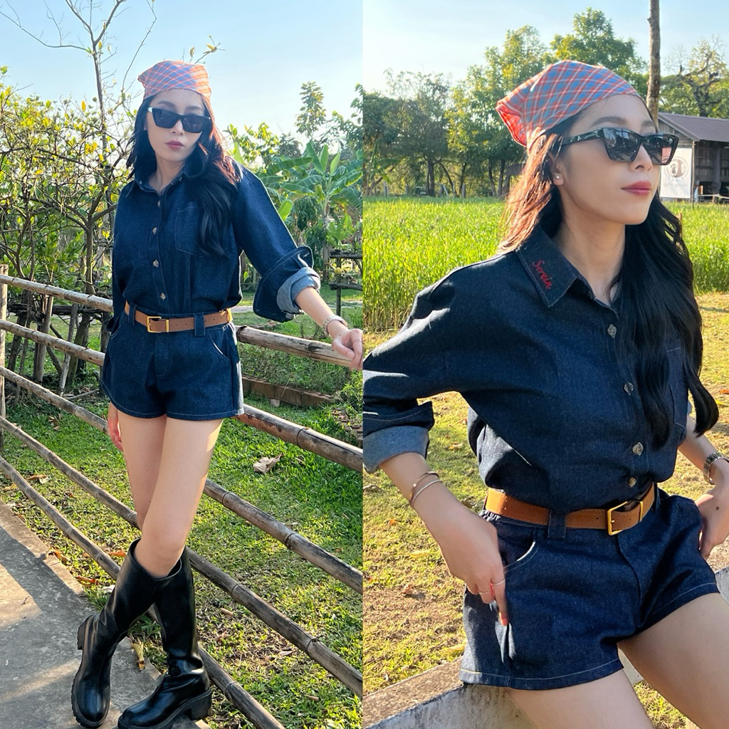 Denim Set (เสื้อยีนส์+กางเกงยีนส์) รุ่น Kimmy