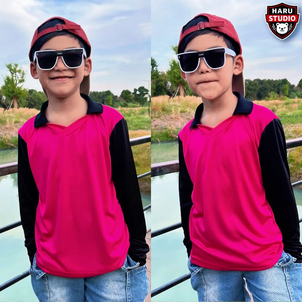 เสื้อปุ๋ยเด็ก แขนยาว คอปก แบรนด์ฮารุ ใส่ทำกิจกรรม ทำคอนเท้นท์ ไม่ซ้ำใคร กันร้อนกันแดด [ ส่งฟรี | จากโรงงานไทย ] thumbnail 3