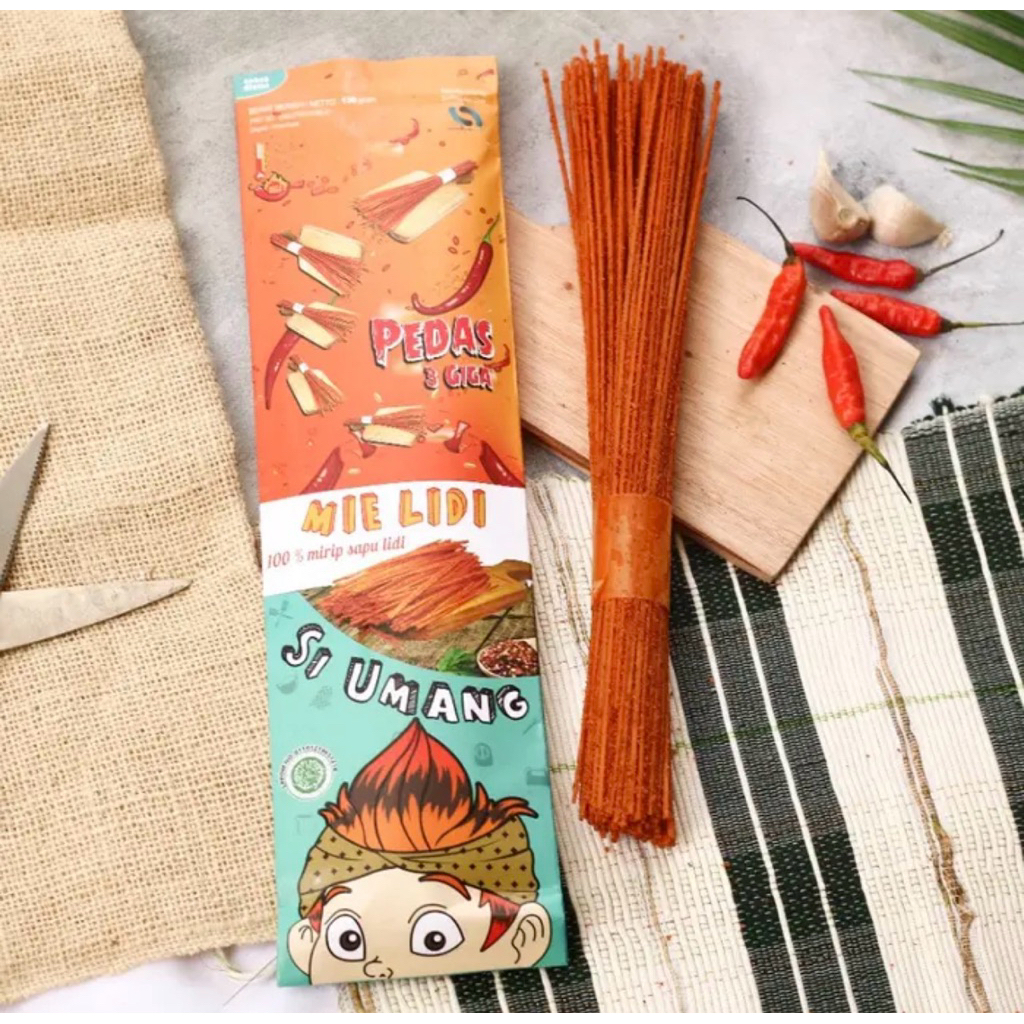 Indonesia Mie Lidi Si Umang Pedas 3 GB 130 gram