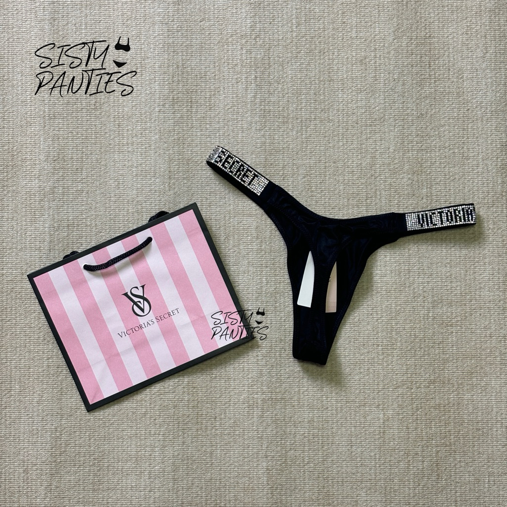 (สินค้าพร้อมส่ง) Victoria's Secret กางเกงชั้นใน Shine Strap Thong Panty ของแท้! รูปที่ 2