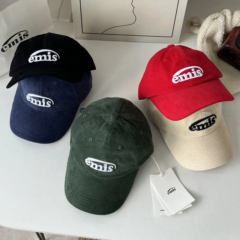 หมวกแก๊ป EMS07 Cap เนื้อผ้าลูกฟูก มี4สี งานคุณภาพดี ส่งจากไทย