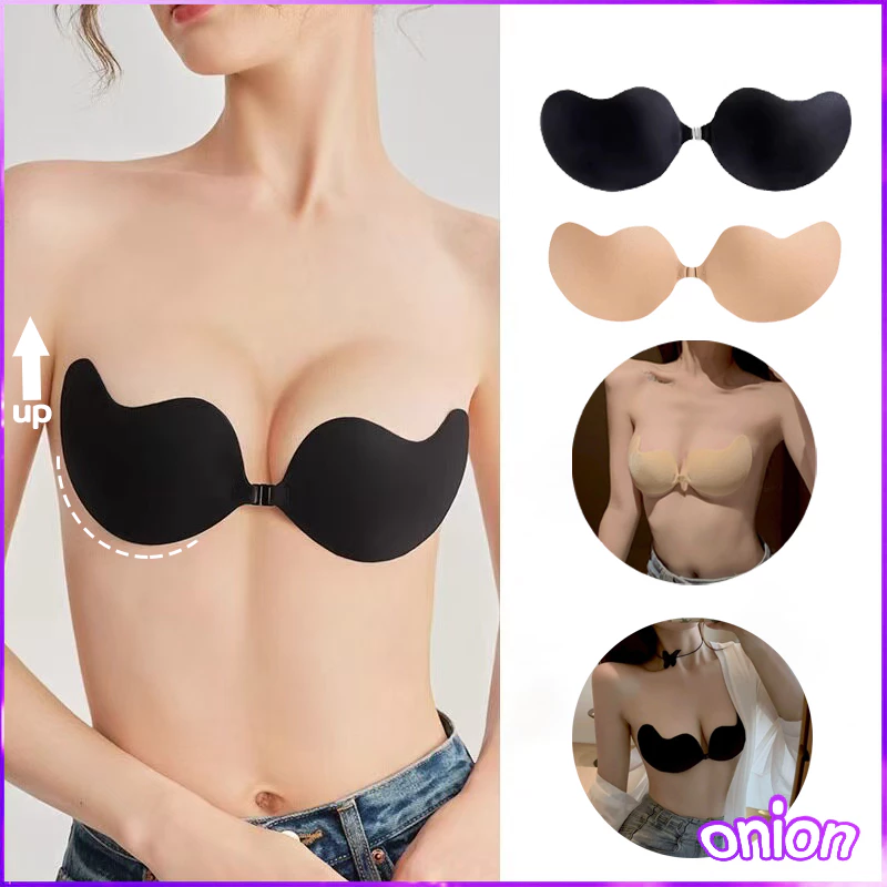 🌟พร้อมส่ง🌟 บราปีกนก A/B/C มีไซส์ขนาดให้เลือก แผ่นแปะน ยกทรงไร้รอยต่อสำหรับผู้หญิง1ชิ้นดันยกกระชับหน้าอกสติกเกอร์ไร้สายที