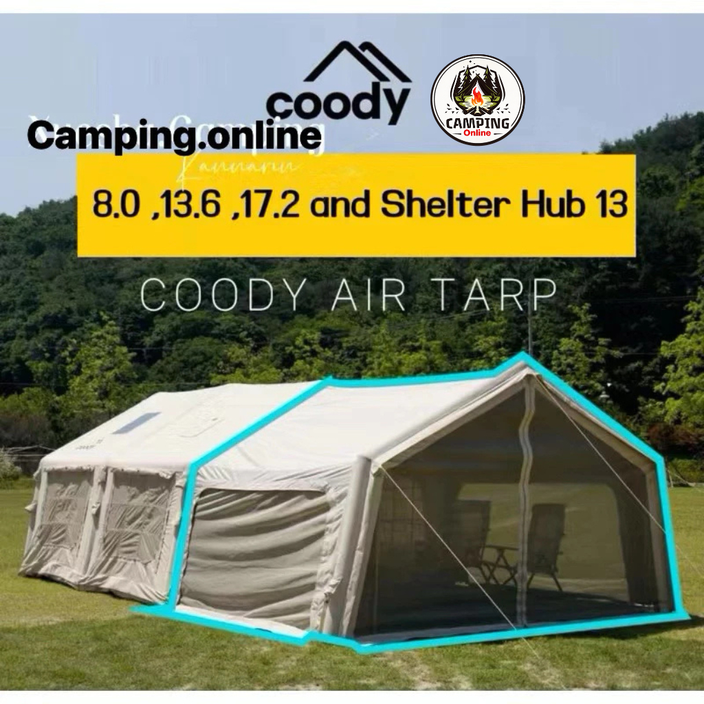 Coody Air Tarp สำหรับ Coody 8.0, Coody10,13.6 ,Coody 17.2 และ Coody Shelter Hub 13 !! ใช้กับเต็นท์รุ่นอัพเกรดเท่านั้น!!