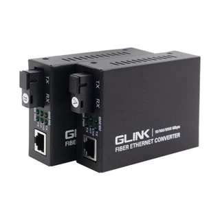 GLINK GCVT-07 Fiber to Lan Media Converter 10/100/1000 20KM (A+B PAIRS) 2pcs/set
