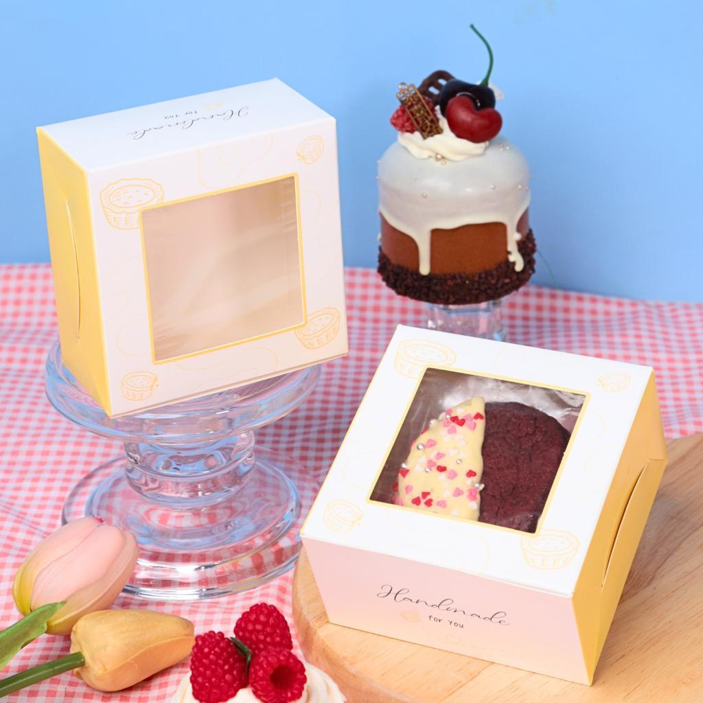Boxjourney [20ชิ้น] กล่องทาร์ตไข่ 1 ชิ้น (ขนาด 10 x 10 x 5.5 ซม.)