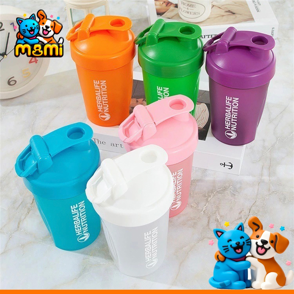 MI แก้วชงโปรตีน  เขย่าเวย์  ขนาด 400ml มีโลโก้ทุกใบ Herba