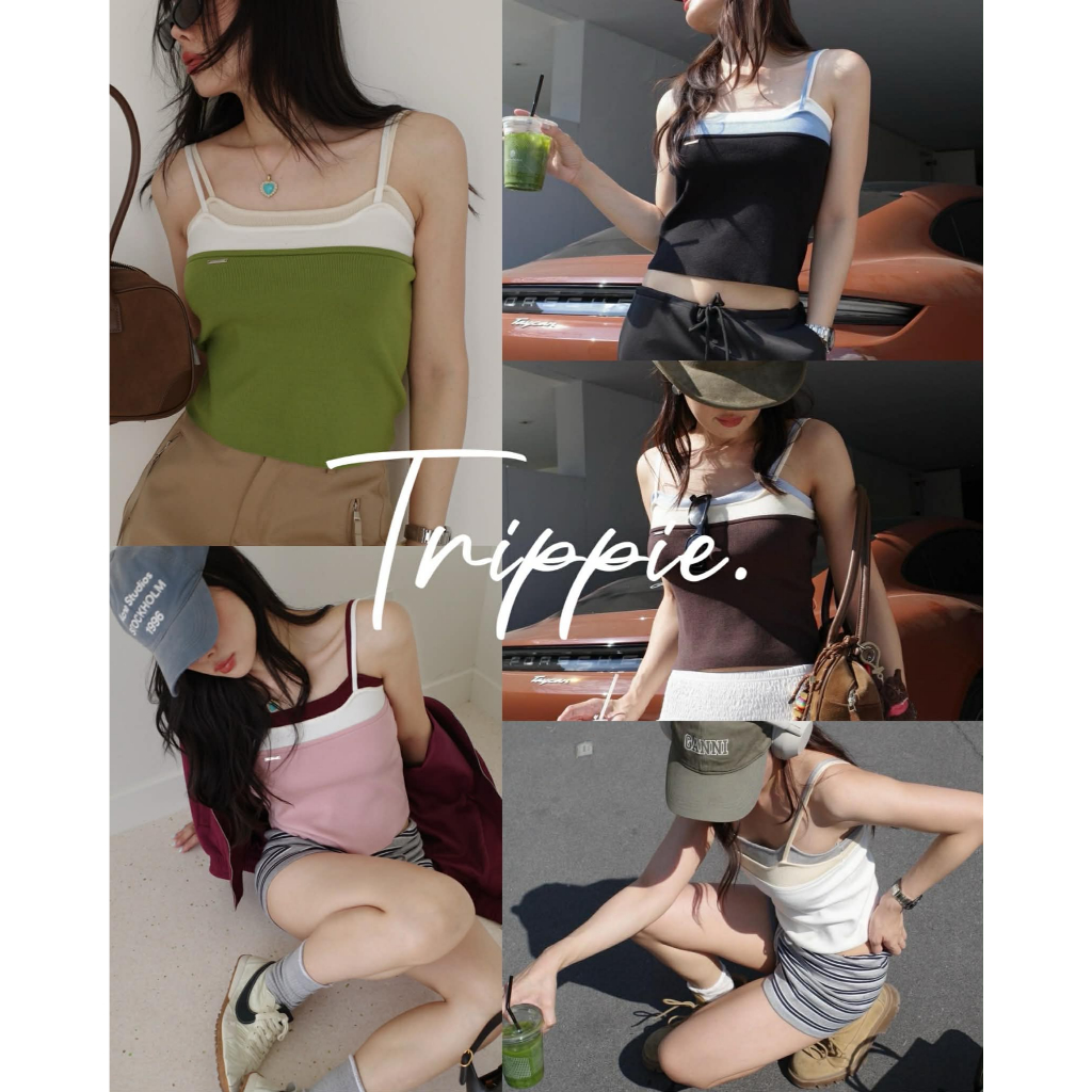 Loonnystore - Trippie Top - เสื้อสายเดี่ยว เลเยอร์