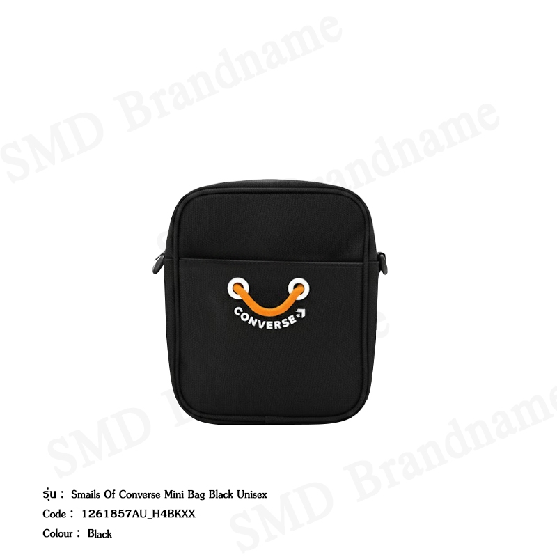 Converse กระเป๋าสะพายข้าง รุ่น Smails Of Converse Mini Bag Black Unisex Code: 1261857AU_H4BKXX