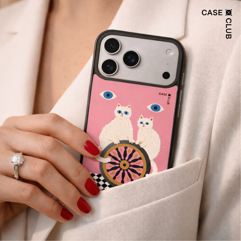 CaseClub เคสไอโฟน เคสกระจก ลาย LuckyDose Wheel of Fortune วงล้อโชคชะตาสำหรับ i17 Pro Max/i17 Pro/i17