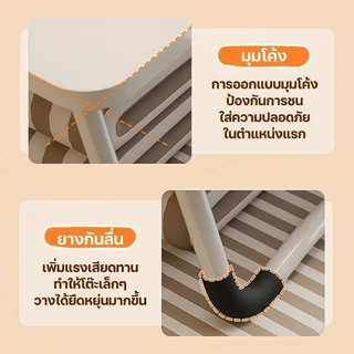 โต๊ะพับญี่ปุ่น นั่งกับพื้น ใช้บนเตียงได้ พร้อมที่วางแก้วและแท็บเล็ต ขนาดกะทัดรัด เก็บง่ายอเนกประสงค์