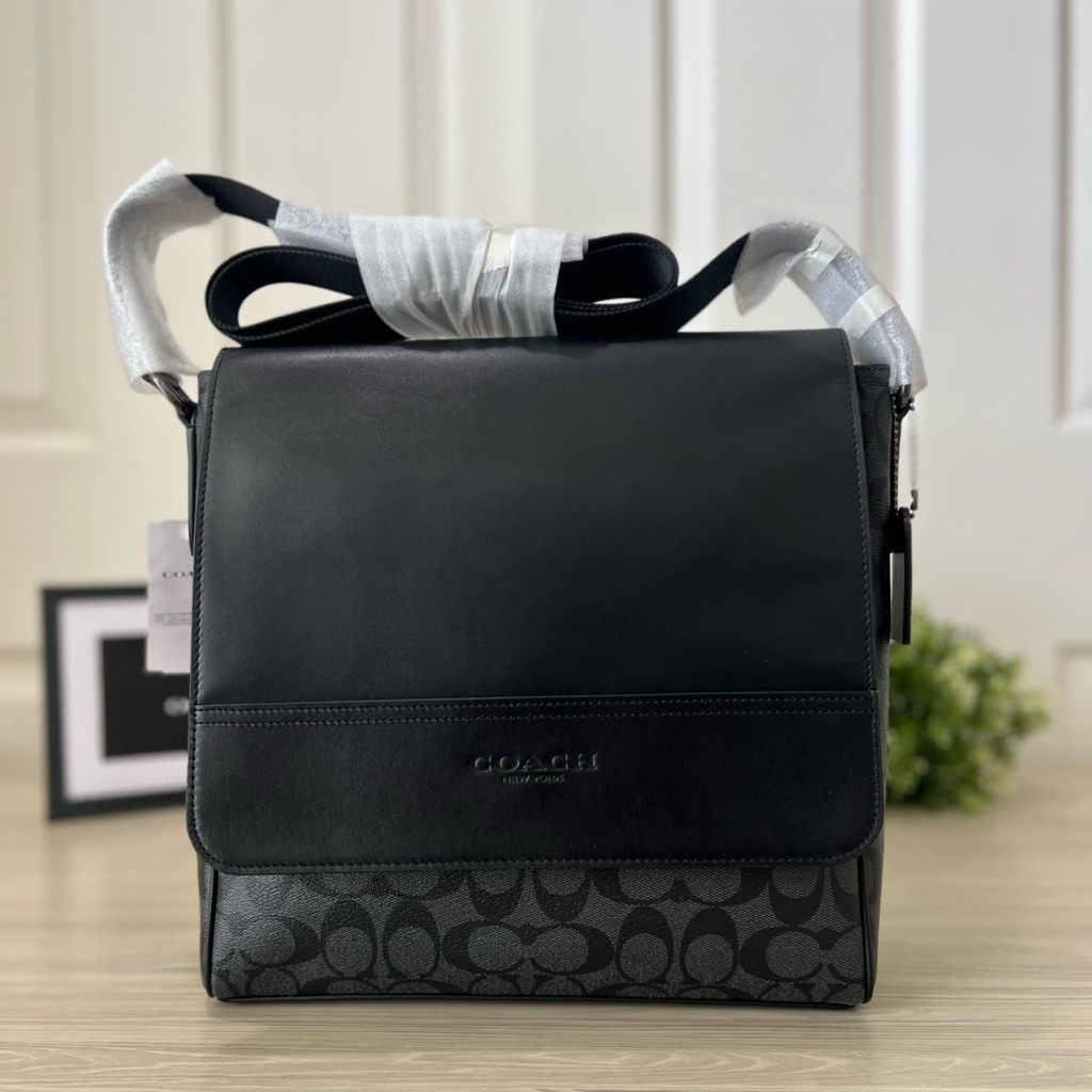 พร้อมส่งแท้💯%🇺🇸 Coach Houston Map Bag In Signature Canvas • Style No. 573