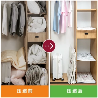 cozyถุงสูญญากาศ ถุงเก็บกระเป๋าเดินทาง ลายการ์ตูน หนา ทนทาน ใช้ซ้ำได้ ขนาด 40*60/60*80/80*100