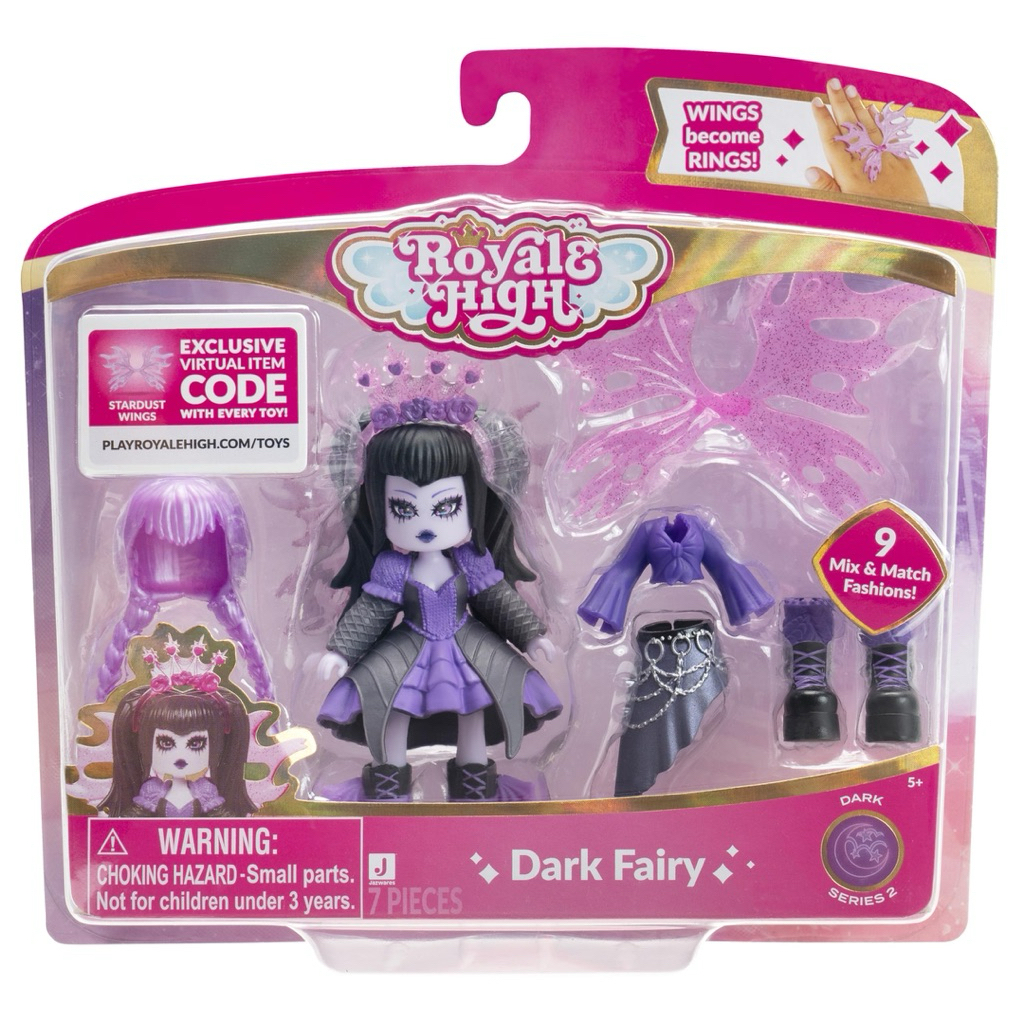 (ของแท้100%) กล่องบุบ!! Royale High Store 3” Dark Fairy Fashion Doll