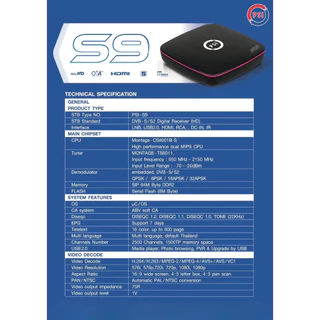 PSI ชัด 100% (S9/S3) กล่องจานดาวเทียม พีเอสไอ