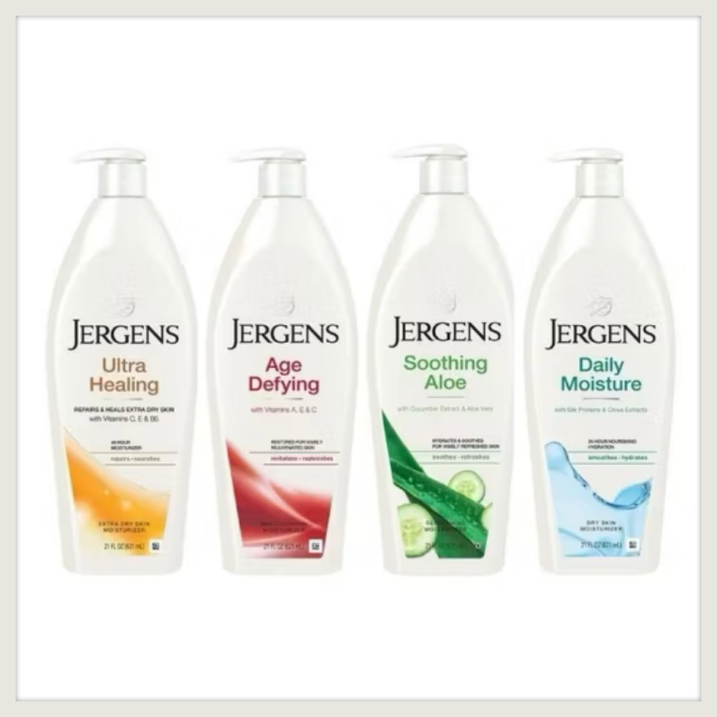 Jergens Moisturiser เจอร์เกนส์ โลชั่นบำรุงผิวกาย 621ml (Ultra Healing/Age Defying/Daily Moisture)