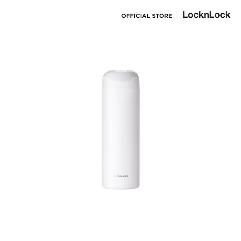 (สีขาว) LocknLock กระบอกน้ำเก็บอุณหภูมิ Dandy One Touch Tumbler ความจุ 420 ml. รุ่น LHC3281