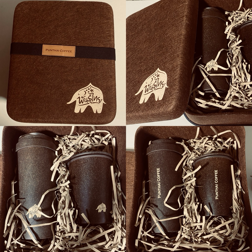 🐘Punthai Eco Cup Felt Box Brown