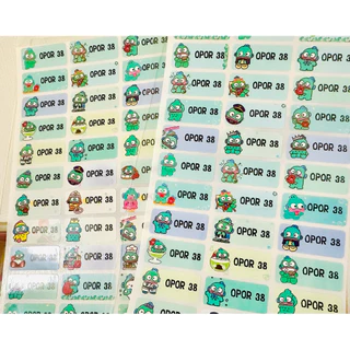 สติ๊กเกอร์ชื่อ กันน้ำ รหัสสินค้า M.93 <SIZE M> Hangyodon ซานริโอ้