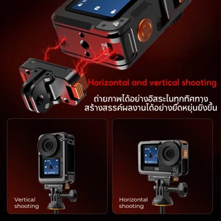 K&F CONCEPT CD03 อลูมิเนียม Camera Cage for DJI Osmo Action 6 เคสเฟรมขยาย สำหรับขาตั้งกล้อง/Tripods