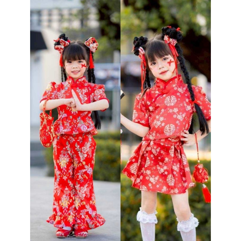 ชุดตรุษจีน ชุดอาหมวย ชุดเด็ก พร้อมส่ง(NA)