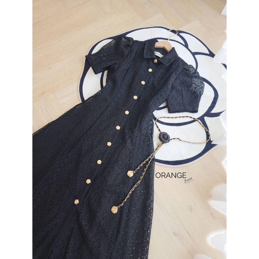 ครบไซซ์ S-5XL❗เดรสลูกไม้ขาวสวยหรู!!! Maxi Dress เดรสสีขาวผ้าลูกไม้กระดุมหน้า+เข็มขัดโซ่ งานป้าย Orange Juice ราคา ถูกที่สุด ดีลบีเคเค แกลเลอรีภาพที่ 8