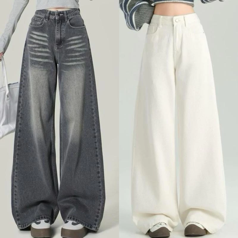 jeans กางเกงยีนส์ขากระบอกใหญ่ baggy jeans พร้อมส่งจากไทย เลือกความยาวได้(XS-5XL)