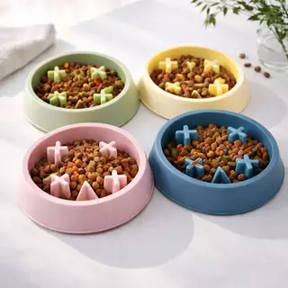 Boqi Factory ชามข้าวสุนัขฝึกกินช้า กิน เล่น เบิร์น ในชามเดียว ชามอาหารฝึกให้ทานช้าลง ชามช่วยลดการสำลัก WO-215