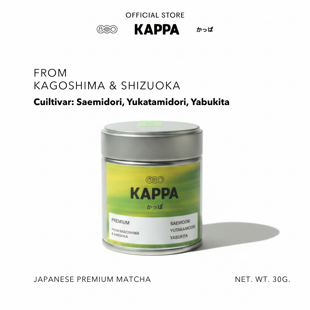 Premium Matcha โทนถั่ว (Saemidori) มัทฉะเกรดพรีเมี่ยมจาก Shizuoka & Kagosima 30g By Kappa Matcha