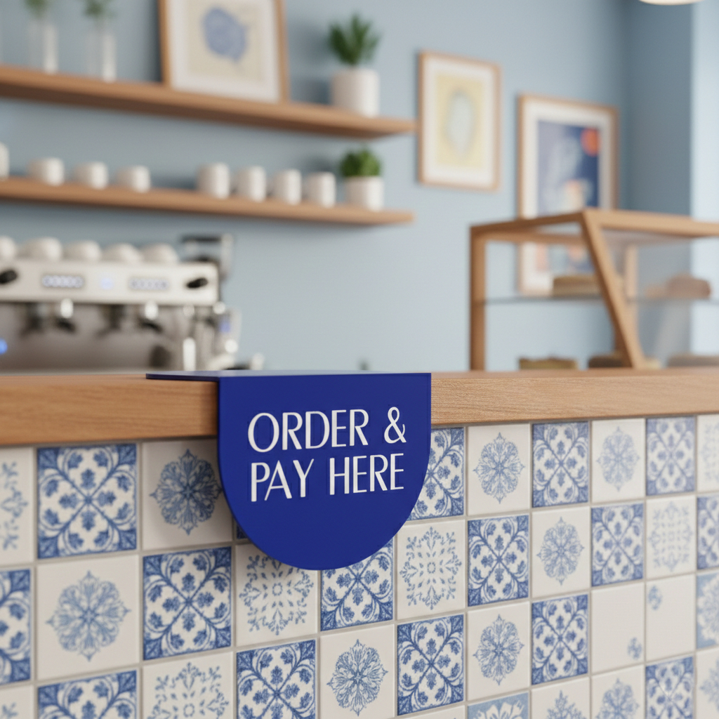 ป้าย PICK UP / ORDER HERE / ORDER & PAY HERH