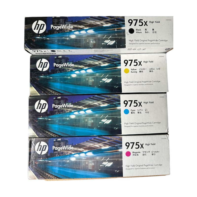 HP 975X BK/C/M/Y High Yield PageWide Cartridge ตลับหมึกเพจไวด์ (เลือกสี) | Pro 452 / 477 / 552 / 577