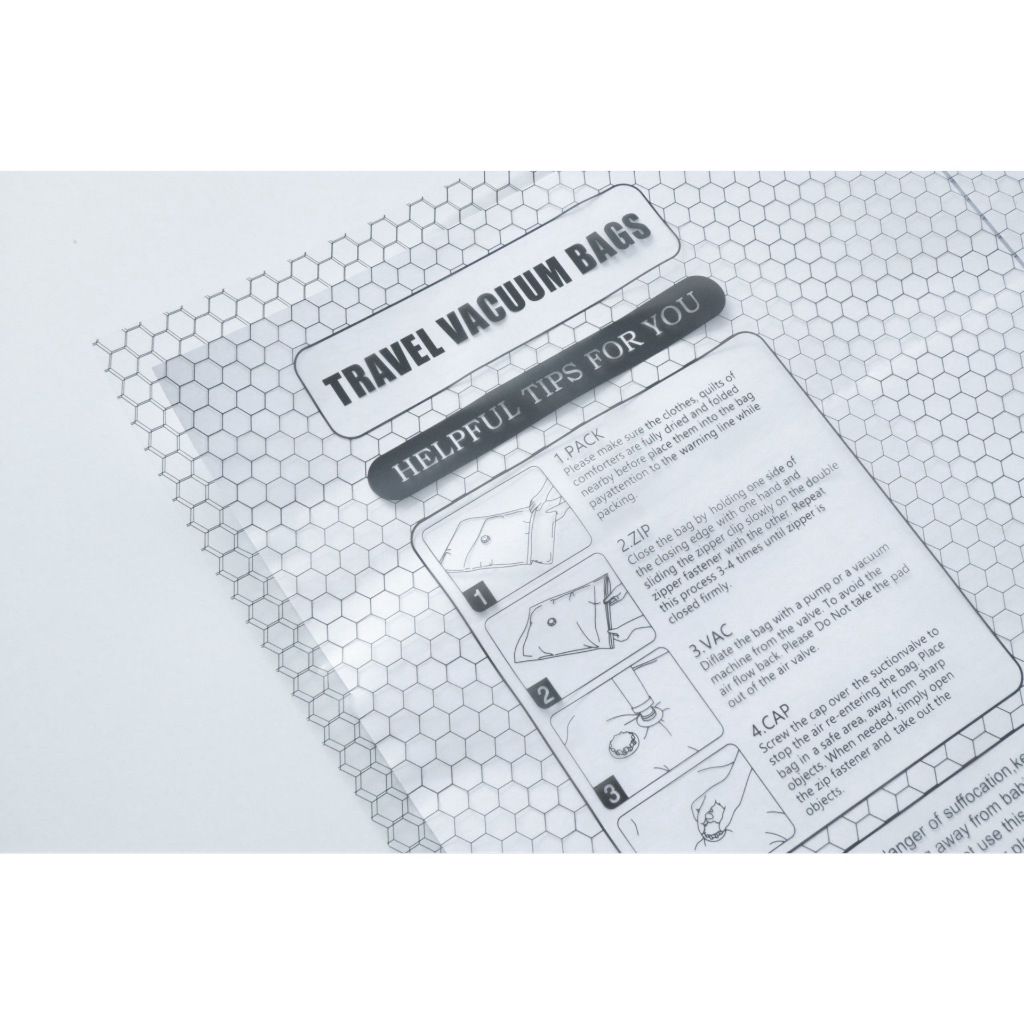 ถุงซีลสูญญากาศ 19 ชิ้น พร้อมปั๊มไฟฟ้าชาร์จไฟได้ Space Saver สำหรับเสื้อผ้า-ผ้าห่มในกระเป๋าเดินทาง - รูปที่ 7