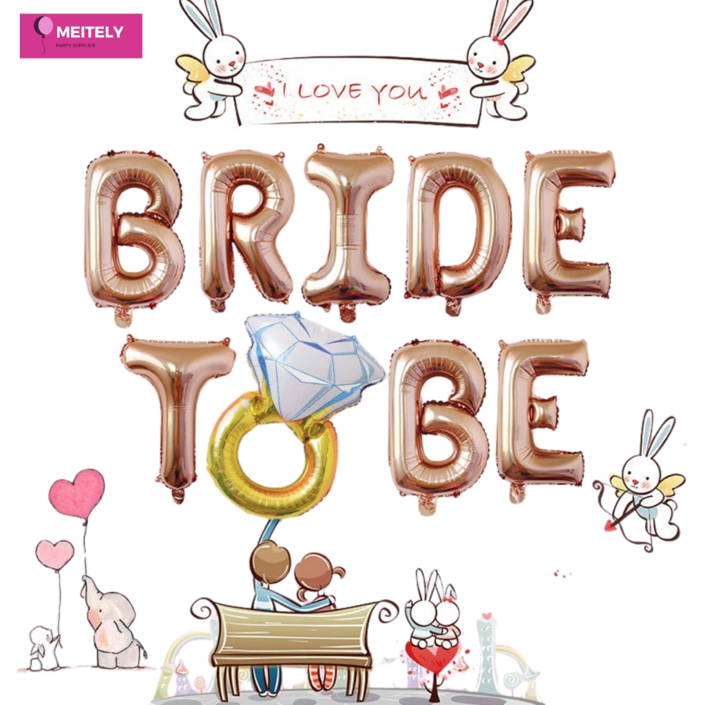 (ส่งด่วน!) ปาร์ตี้สละโสด BRIDE TO BE ลูกโป่งปาร์ตี้ งานสละโสด  ไม่โสดแล้วนะ! งานเลี้ยง ลูกโป่ง balloons