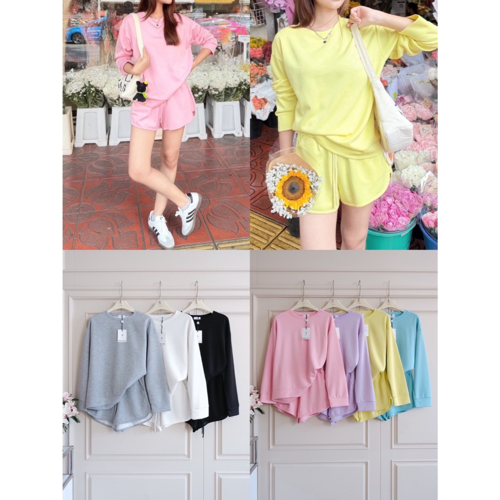 •PRISANA• PSN 206321 ชุุดเซทผ้านาโนพรีเมี่ยม เกรดไม่หนามาก ใส่สบายไม่ร้อน รอบนี้สั่งตัดมาให้แบบ