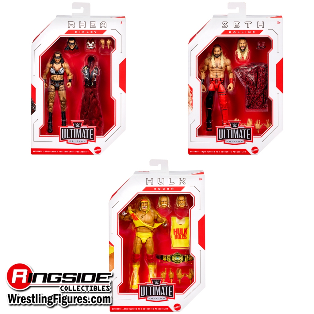 WWE Ultimate Edition 30 - Complete Set of 3 (Seth Rollins, Hulk Hogan & Rhea Ripley)