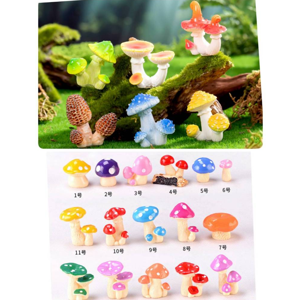 เห็ดสีดอกตูม ดอกบาน (ราคา/1ชิ้น) ตุ๊กตาแต่งบ้าน ตุ๊กตาแต่งสวน ของสะสม โมเดล จัดสวนถาด พร็อพถ่ายรูป
