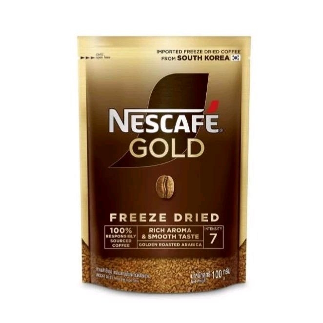 Nescafe เนสกาแฟ โกลด์ ริช&สมูท กาแฟสำเร็จรูปชนิดฟรีซดราย ปริมาณ100กรัม