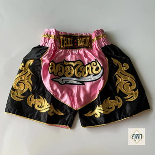 🚀ส่งด่วน กางเกงมวยไทย ปักลายกนก เด็กผู้ใหญ่ ราคาส่ง เกรดส่งออก 3XS-3XL