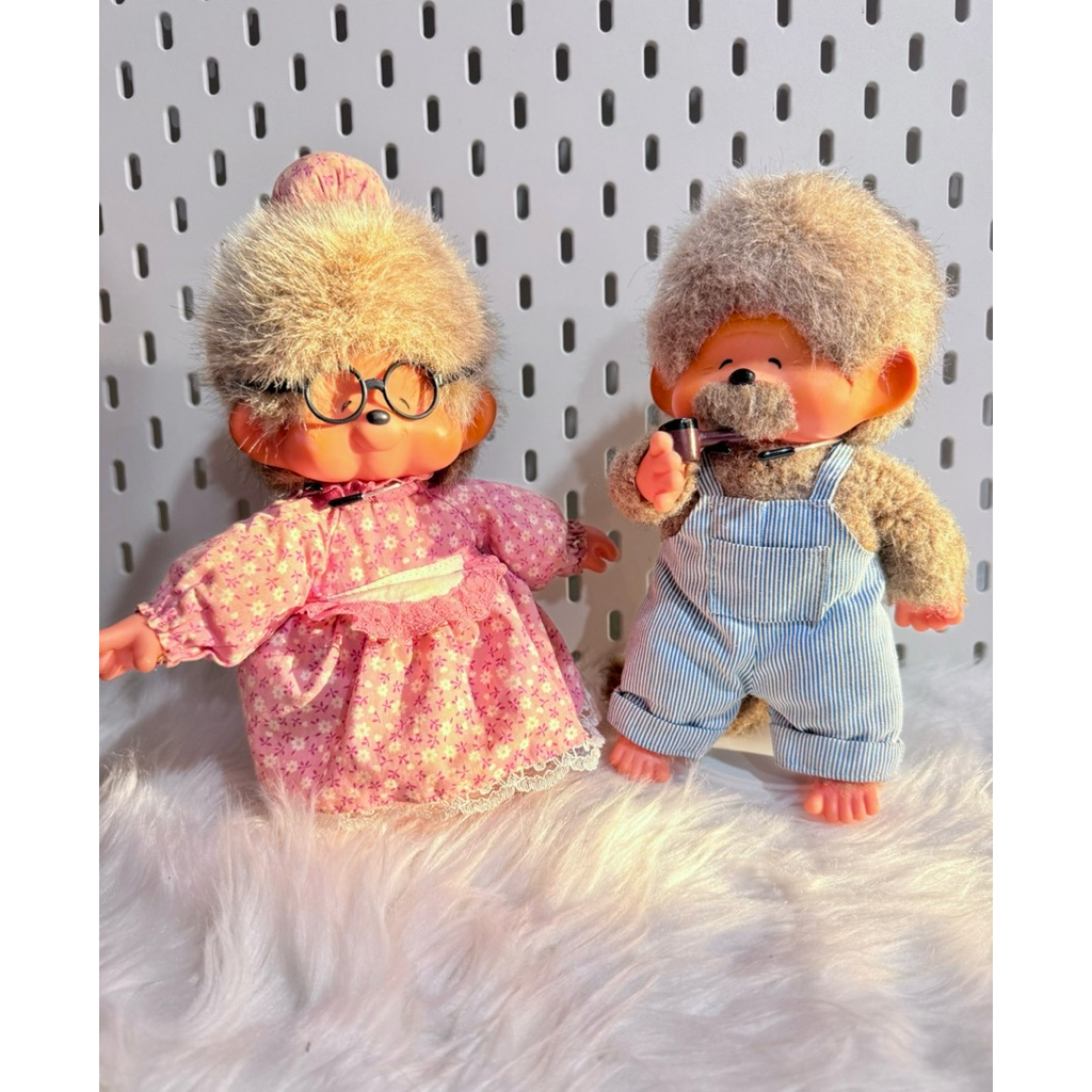 [พร้อมส่ง] ม่อนชิชิ คุณตาคุณยาย Monchhichi grandpa & grandma กล่องแดงงานยุโรป ของแท้ 💯 - รูปที่ 5