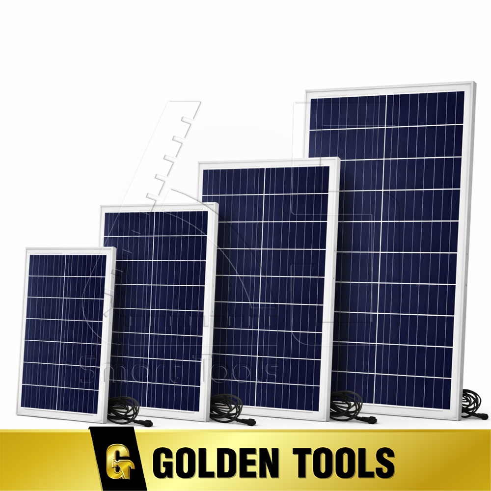 [ลดพิเศษ] BLUETECH แผงโซล่าเซลล์ 6V สายยาว พร้อมขาตั้ง PolyCrystalline สำหรับ ไฟโซล่าเซลล์ Solar Pan