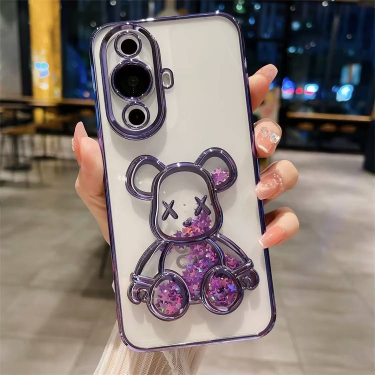 ส่งไว เคส หมีตู้น้ำ สำหรับ VIVO V70 V40 V40PRO V60 V60LITE ใสโปร่งแสง ฟรุ้งฟริ้ง กันกล้อง กันมุม หรูหรา
