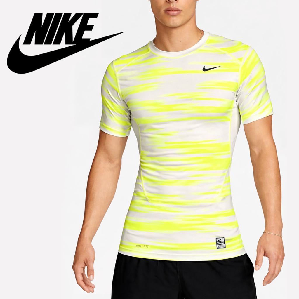 Nike เสื้อยืดทรงเข้ารูป Pro Combat Dri-FIT (L รอบอก 33-40") (มือ2) ของแท้