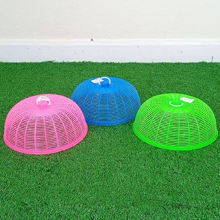 ฝาชีครอบอาหารพลาสติก ขนาด 25 x 9.5 cm. คละสี