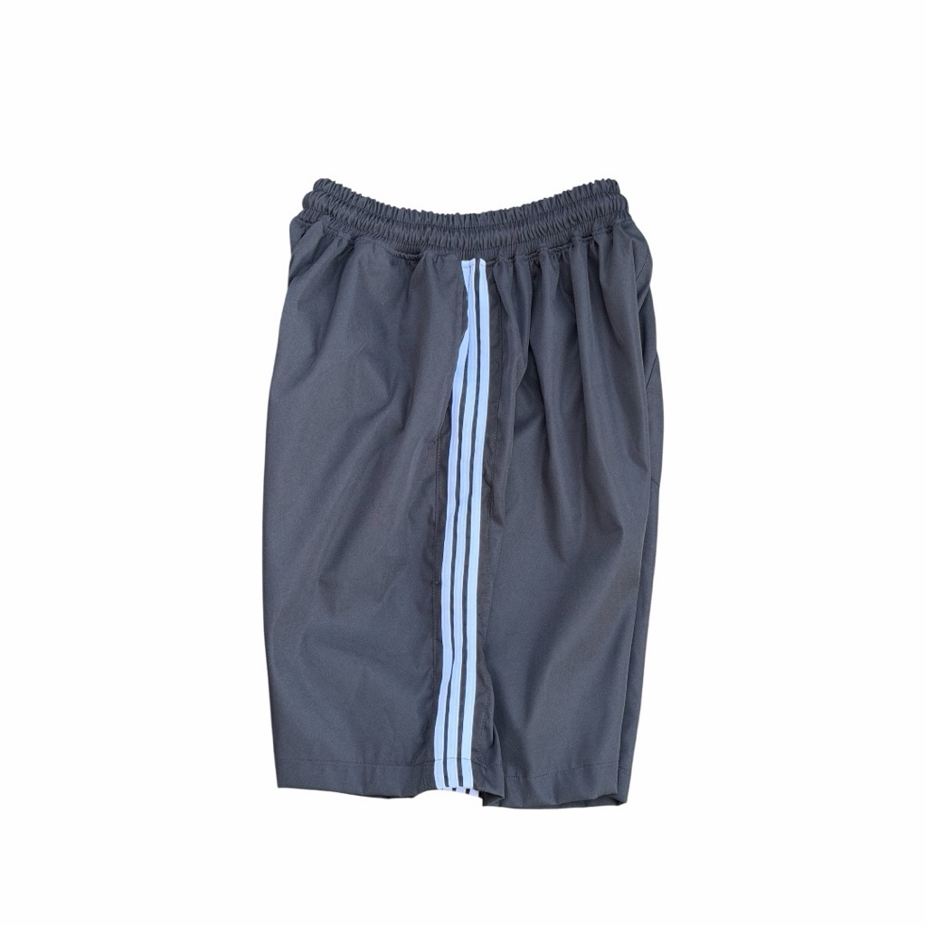 “เข้มแข็ง” 🥊🥊 Khemkhaeng Cotton Twill 5Pants ขาสั้นคลุมเข่าดำปักฟ้อนขาวขอบดำแถบขาว - รูปที่ 2