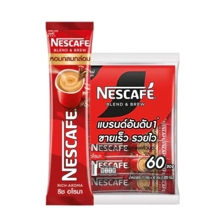 Live ไลฟ์โค้ดโหด [x60ซอง] เนสกาแฟ3in1 60ซอง แดง/เขียว