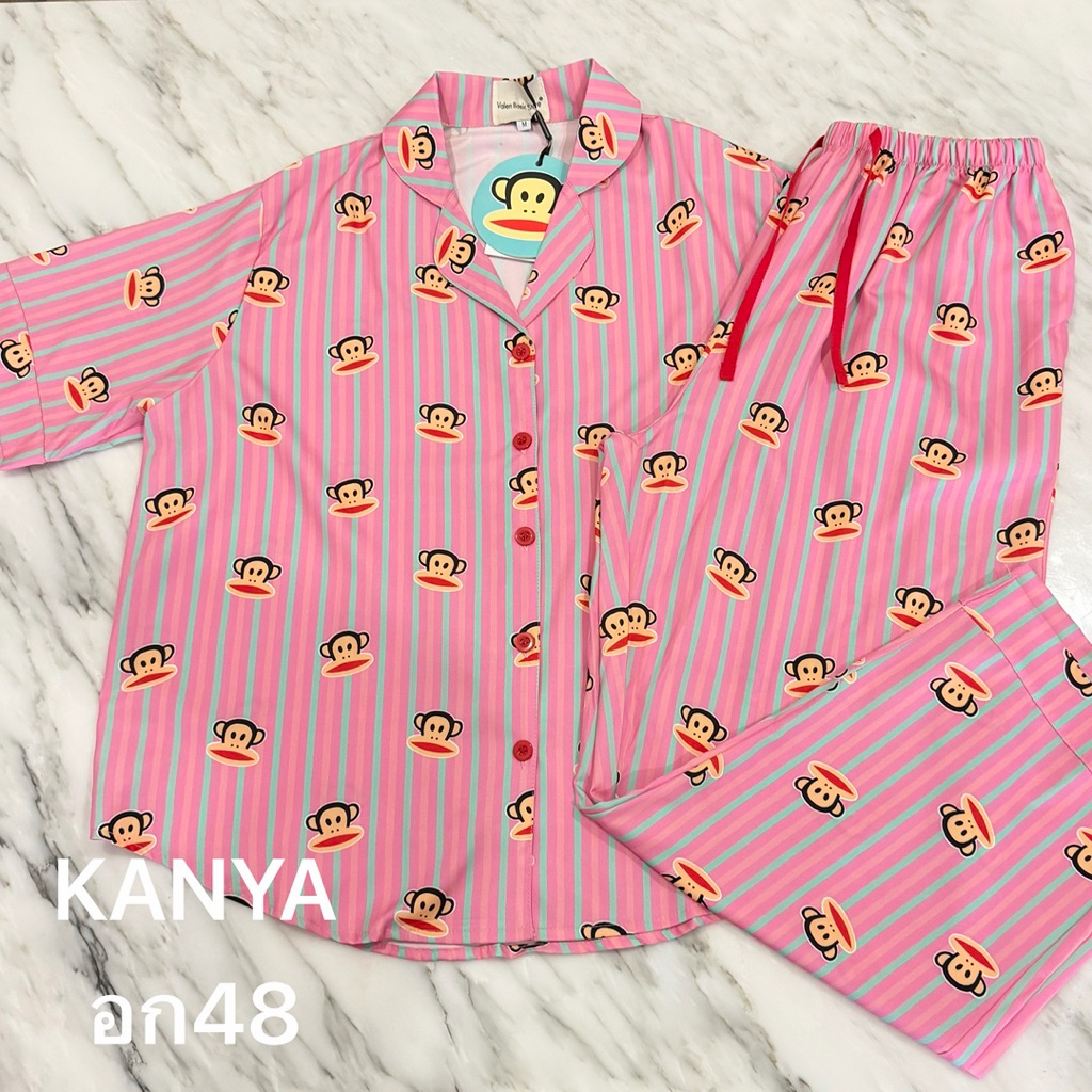 อก48 ชุดนอนป้ายวาเลน(มีเชือกรูด+กระเป๋าข้าง)Plussize คอลเลคชั่นพิเศษเฉพาะร้าน KANYA - รูปที่ 2