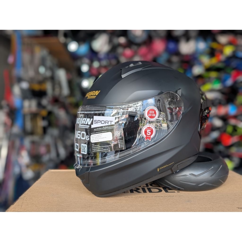 หมวกกันน็อค NOLAN รุ่น N60-6 Sport สีดำเงา ไซส์ M L XL