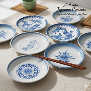 จานรองกระถาง ใส่ขนม จานญี่ปุ่น ขนาดใบเล็ก stock 4