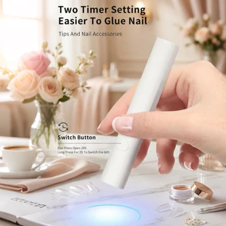 เครื่องอบเล็บ SNRQI K3 ทรงไฟฉาย | เครื่องอบเจล UV/LED ไร้สาย ชาร์จ USB | ล็อคสีเจล พกพาง่าย (ม่วง/ฟ้า/ขาว)